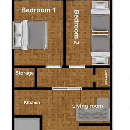 Free Parking - Dob50 Spacious - 2 Separate Bedroom, 5 People, Ac, Wifi * Будапешт
