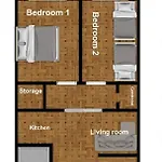 Free Parking - Dob50 Spacious - 2 Separate Bedroom, 5 People, Ac, Wifi * Boedapest